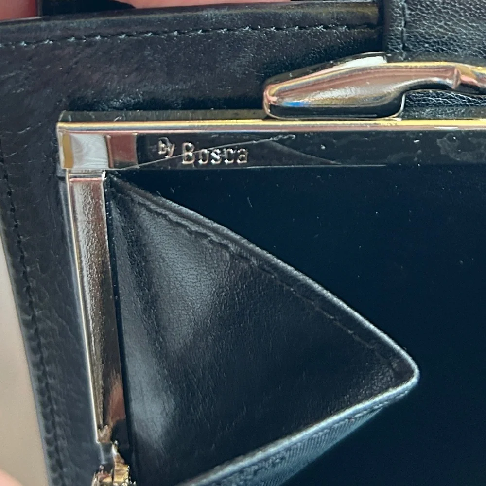 Bosca Black Leather Key‎ Card Holder Accessory